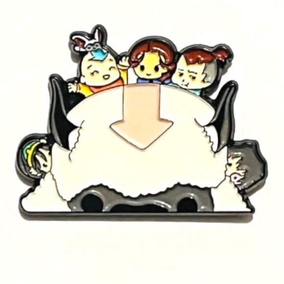 Avatar The Last Airbender Team Aang Riding Appa Fan Made Enamel Pin Lapel Pin - Picture 1 of 2